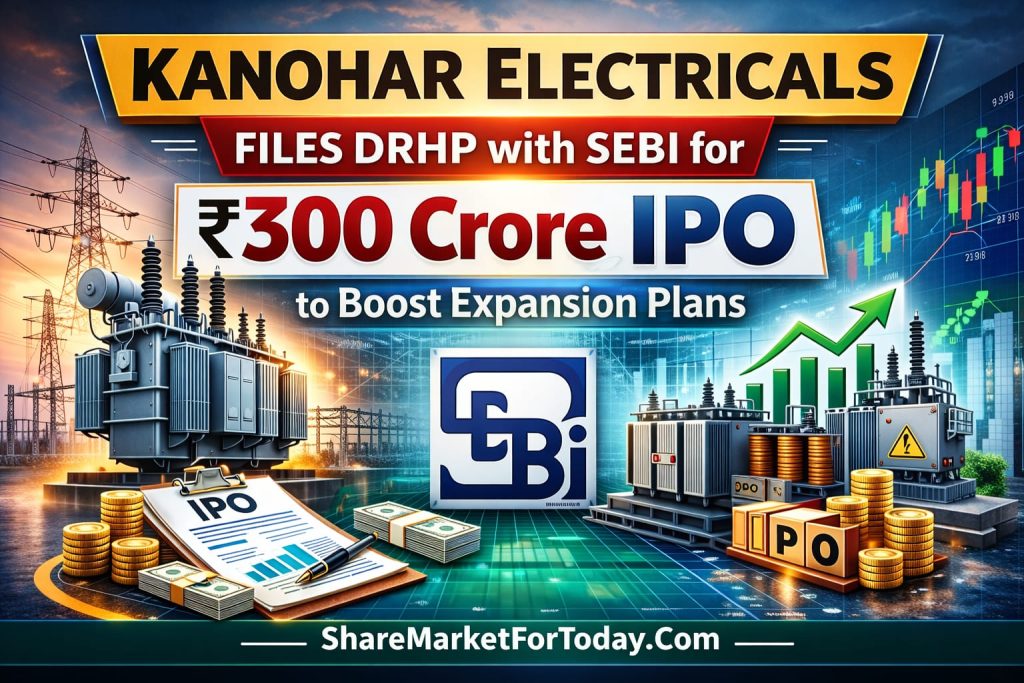 Kanohar Electricals Files DRHP with SEBI for ₹300 Crore IPO to Boost Expansion Plans
