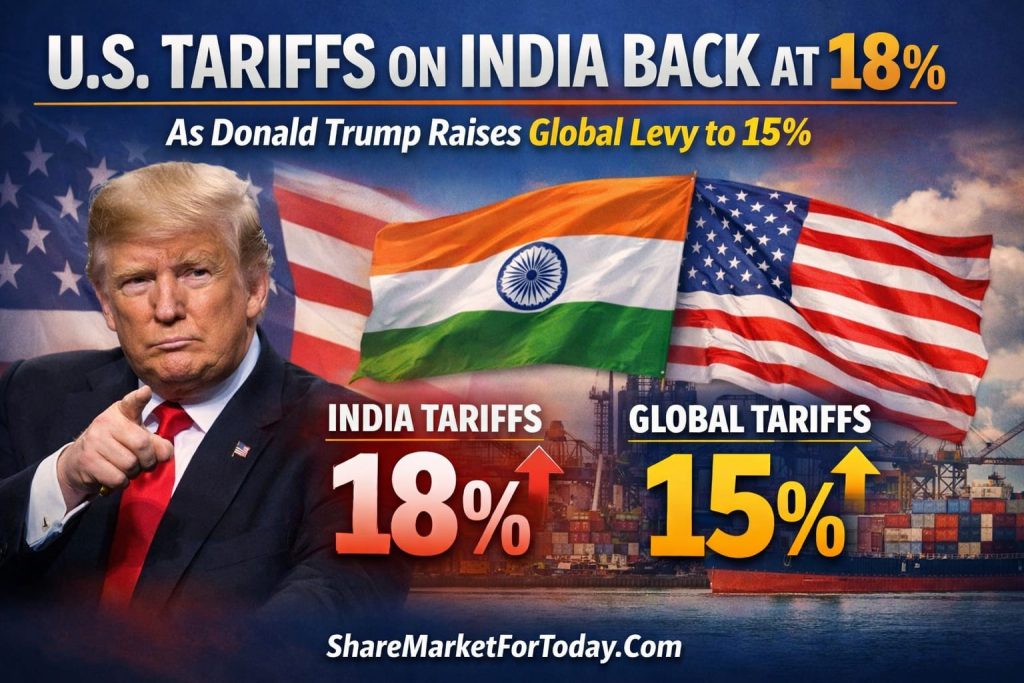 US Tariffs on India Back at 18% as Donald Trump Raises Global Levy to 15%